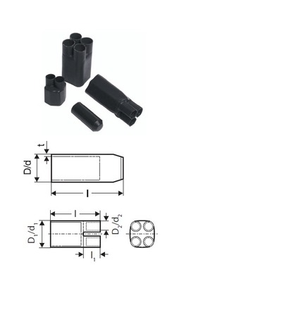 GPH Smrštitelná koncovka rozdělovací - SKR 4 100/35